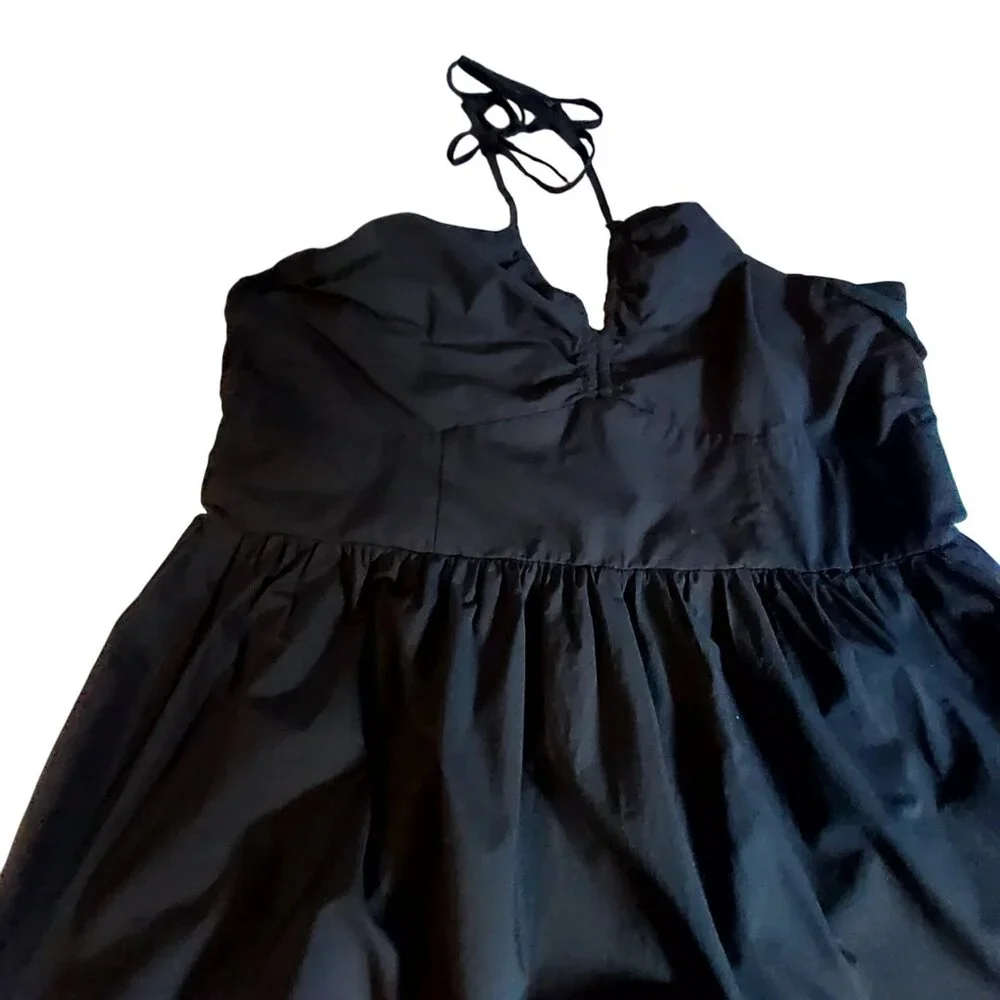 Universal Thread Black Cotton Halter Maxi Dress XLMaxi length flowy silhouette - Picture 2 of 11